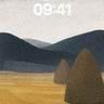 Serenity in Stubble Wallpaper with Distant Peaks wallpaper for iPhone, iPad & Mac