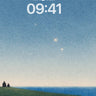 Stargazing Couple Minimalist Hill Wallpaper