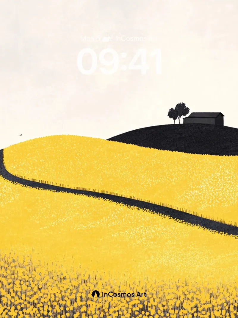 Golden Hush Wallpaper with Silent Ridge