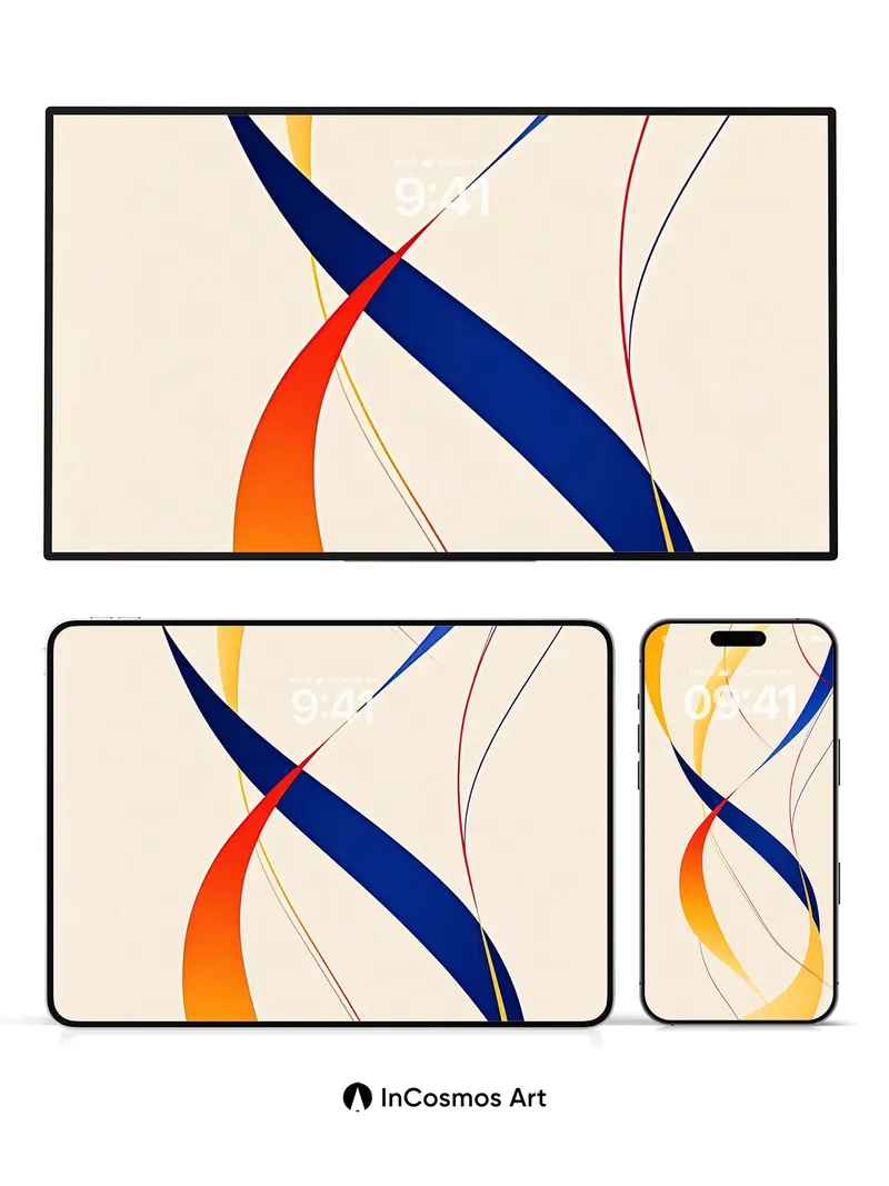 Twisted Light Wallpaper with Chromatic Flow