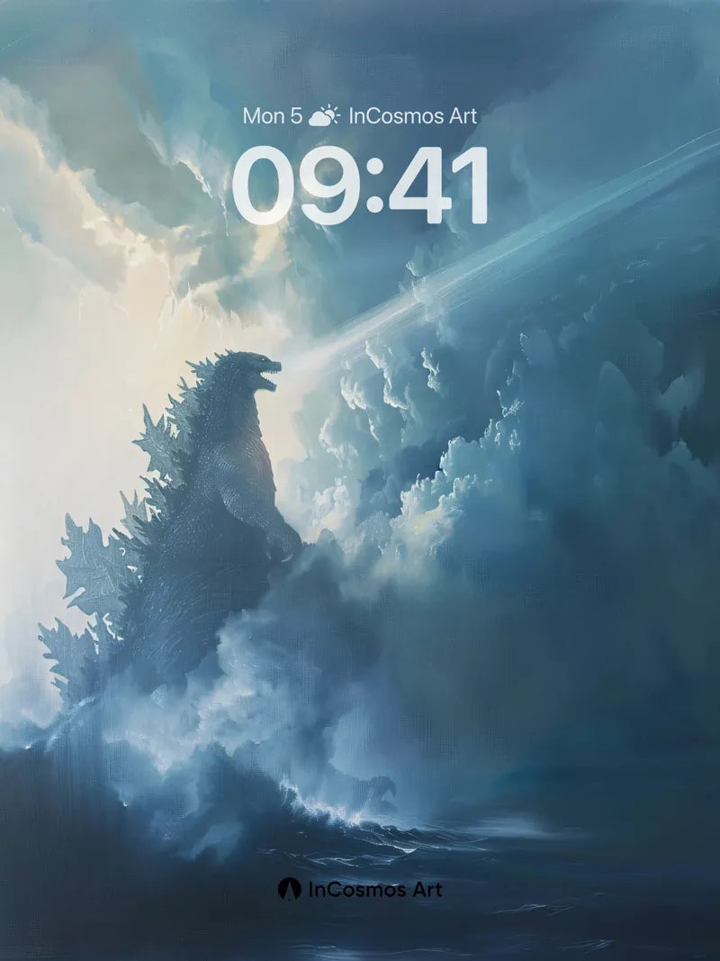 Stormborne Titan Wallpaper with Celestial Beam wallpaper for iPhone, iPad & Mac