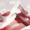 Crimson Peaks Wallpaper with Frozen Brushstrokes wallpaper for iPhone, iPad & Mac