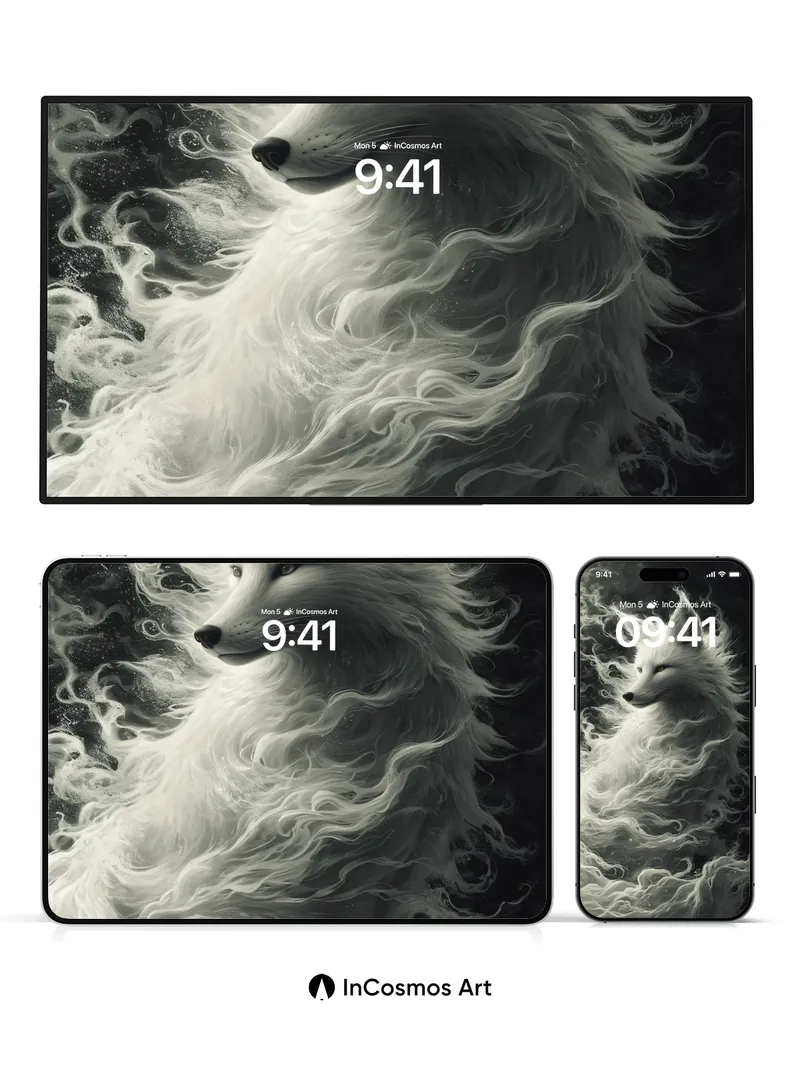 Ethereal Fox Wallpaper with Whispering Fur