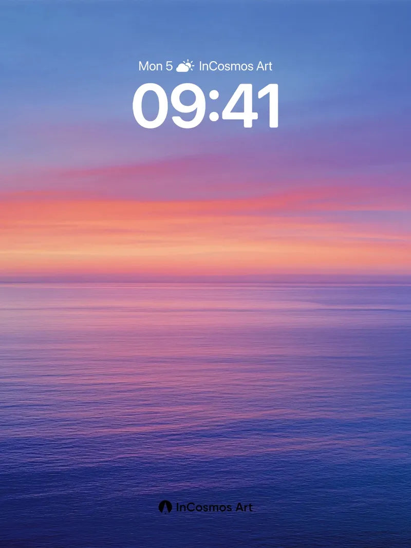 Serene Horizon Wallpaper with Ethereal Gradient