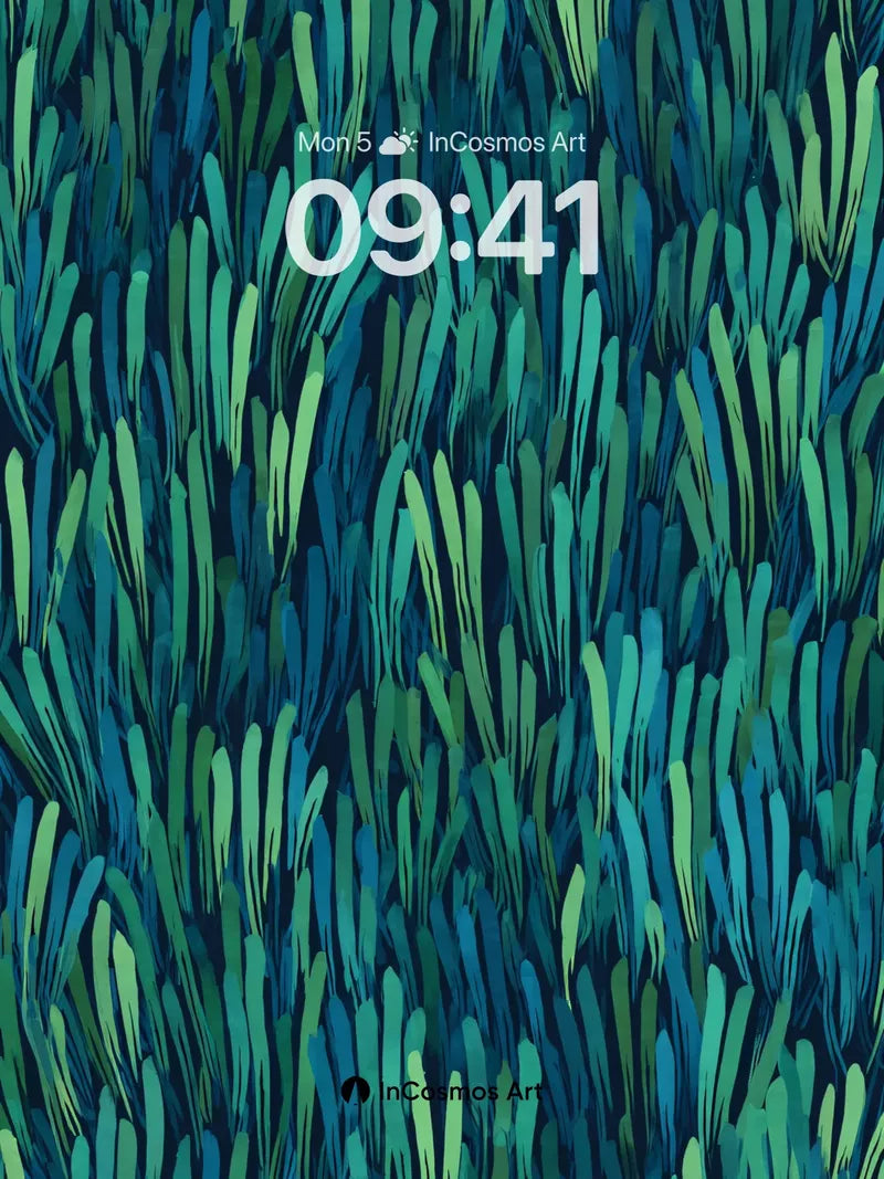 Midnight Kelp Forest Wallpaper with Vertical Rhythm
