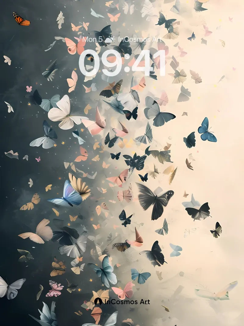 Whispering Wings Wallpaper with Ethereal Light