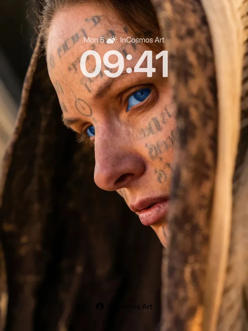 Whispered Script Wallpaper with Desert Veil