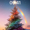 Starry Rainbow Christmas Tree Wallpaper with Frost-Lit Magic wallpaper for iPhone, iPad & Mac