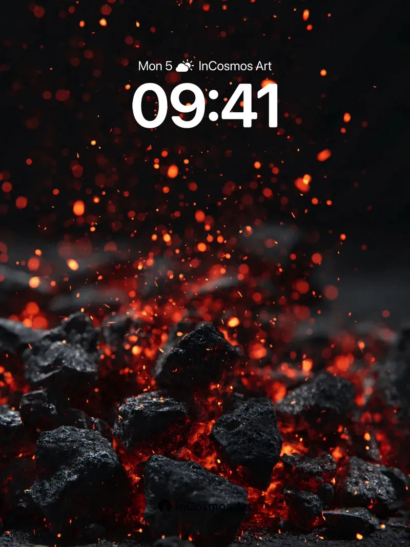 Ember Storm Wallpaper with Molten Ripples