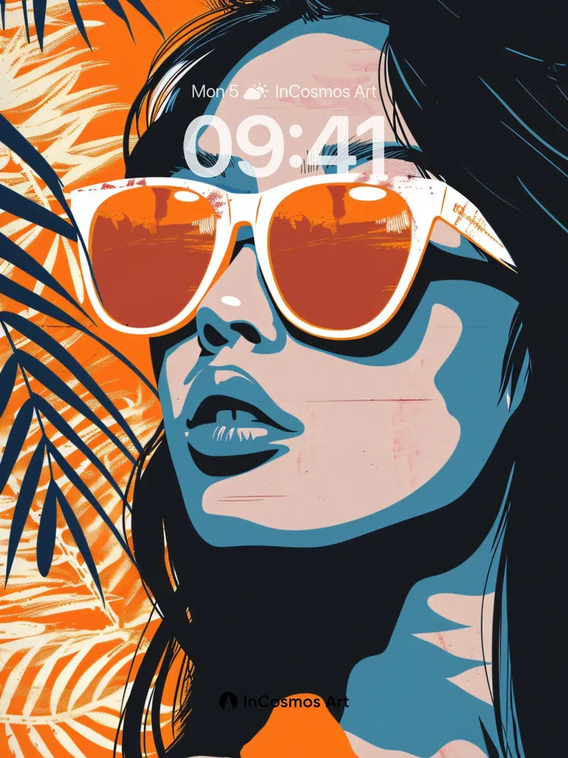Sun-Kissed Shadow Wallpaper with Palm Veins wallpaper for iPhone, iPad & Mac