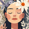 Serene Bloom Wallpaper with Daisy Crown wallpaper for iPhone, iPad & Mac