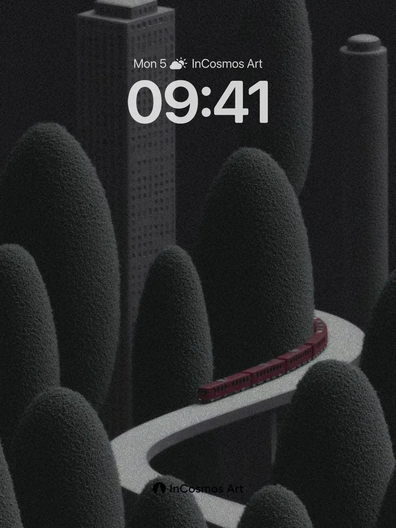 Midnight Circuit Wallpaper with Velvet Peaks