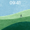 Serenity Ridge Wallpaper with Silent Cyclist wallpaper for iPhone, iPad & Mac