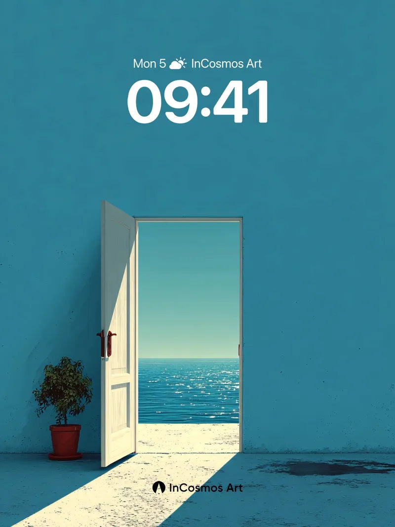 Serenity Threshold Wallpaper with Ocean Light