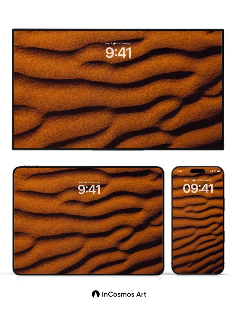 Desert Hush Wallpaper with Sand Ripples