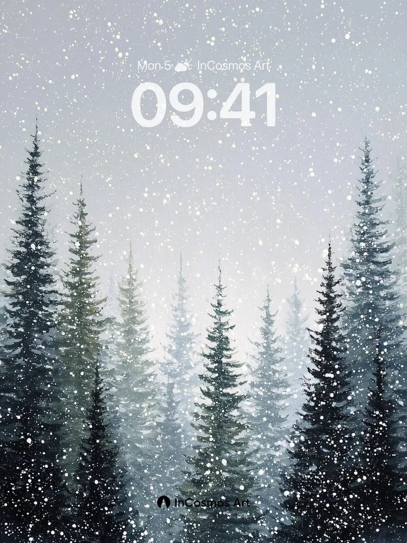 Silent Frost Wallpaper with Whispering Pines wallpaper for iPhone, iPad & Mac