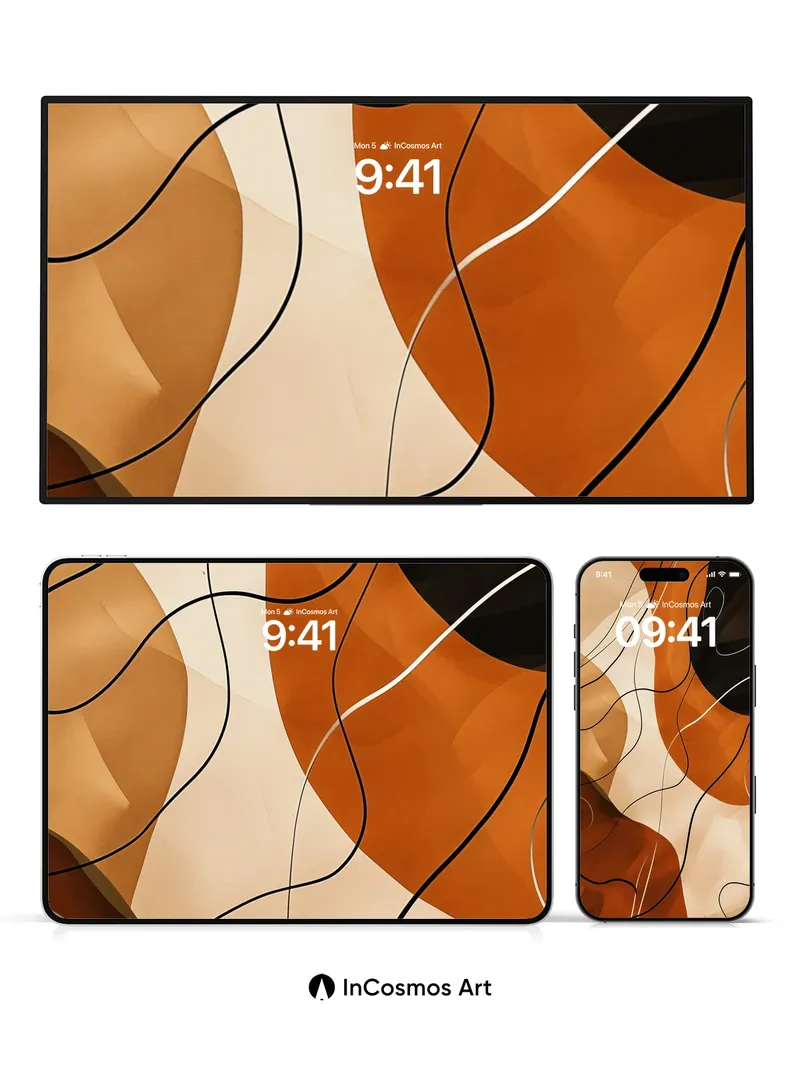 Serpentine Earth Wallpaper with Whispering Lines