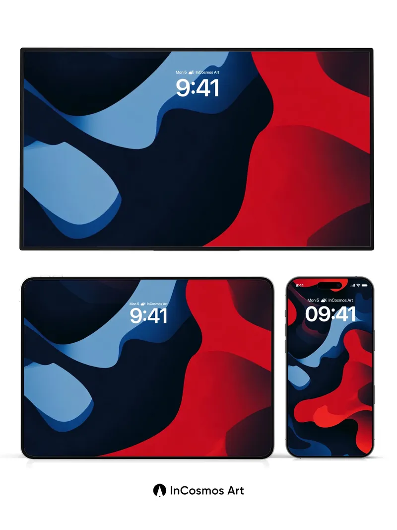 Liquid Flame Wallpaper with Midnight Depth