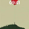 Surreal Solitude Wallpaper with Floating Red Balloon wallpaper for iPhone, iPad & Mac