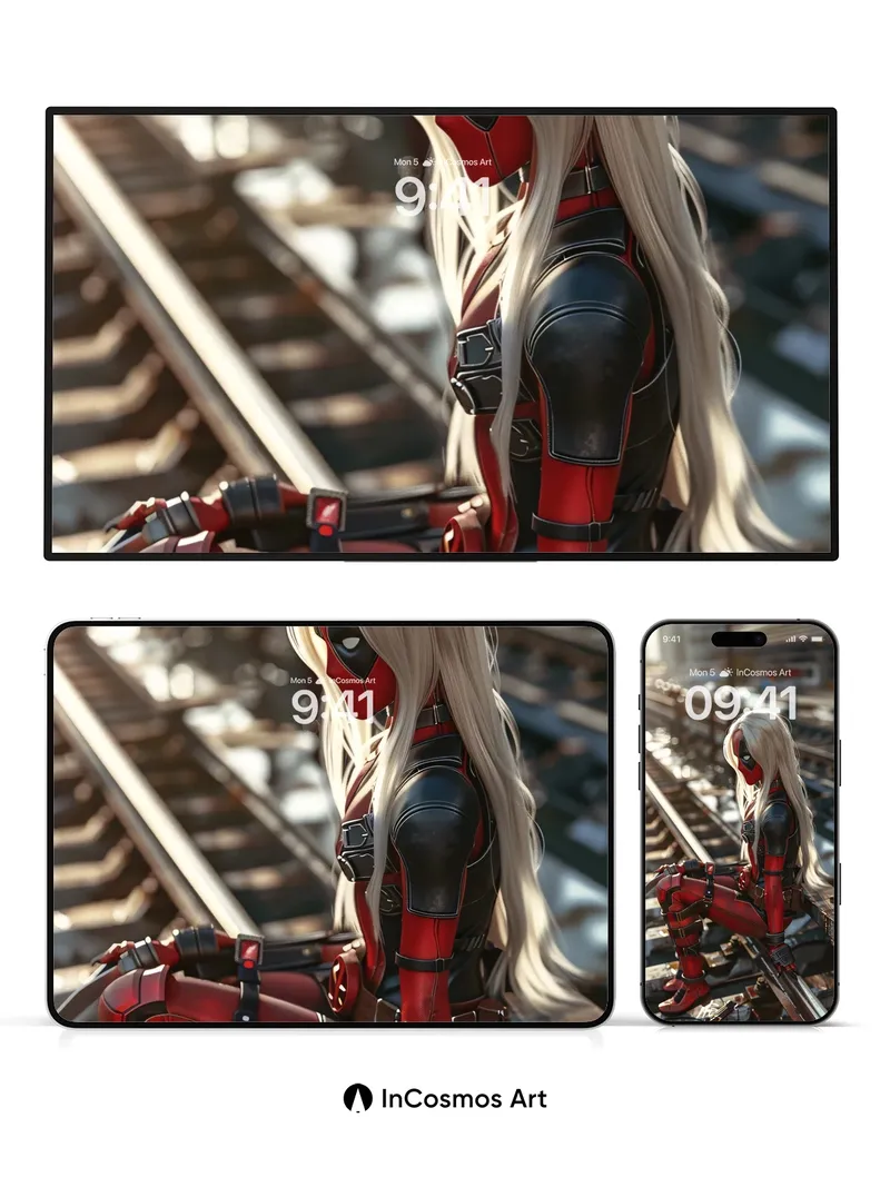 Steel-Silhouette Wallpaper with Sunlit Edge