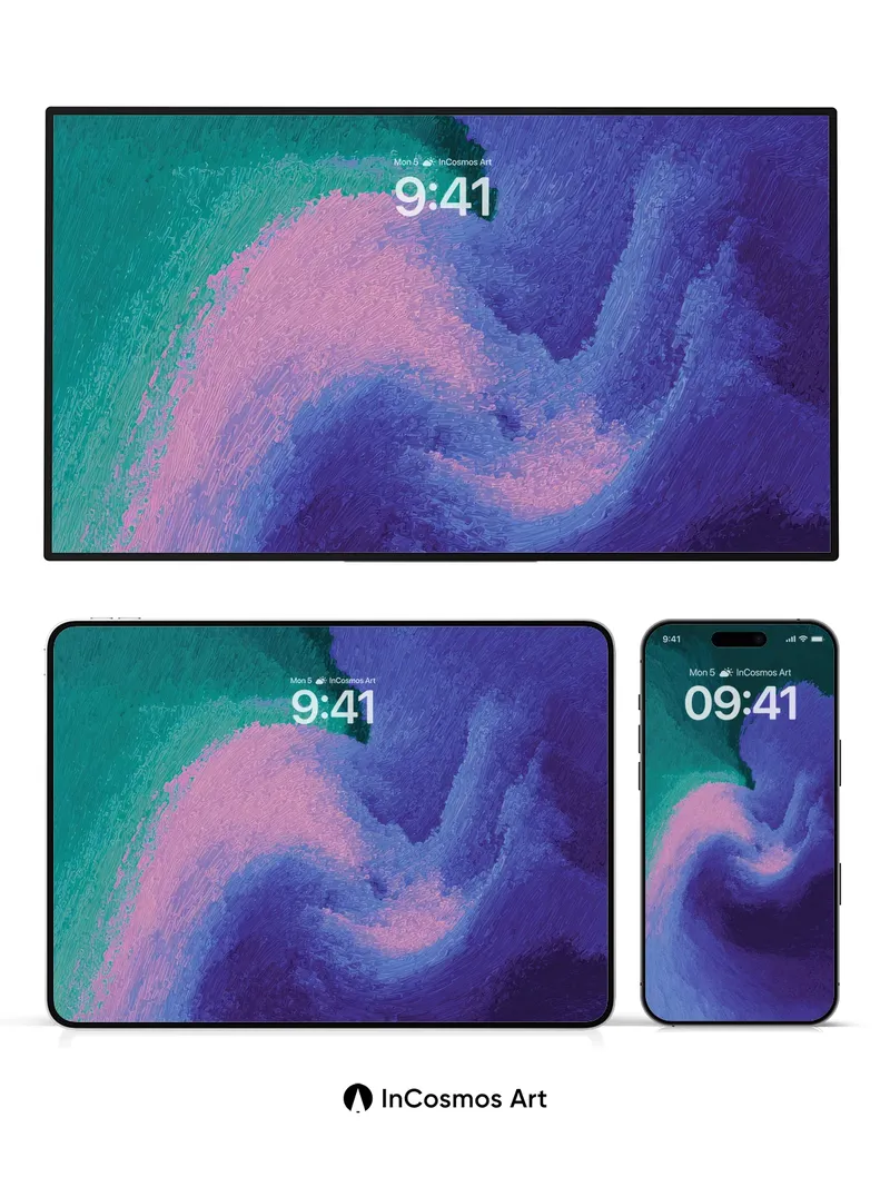 Whispering Vortex Wallpaper with Ethereal Hues