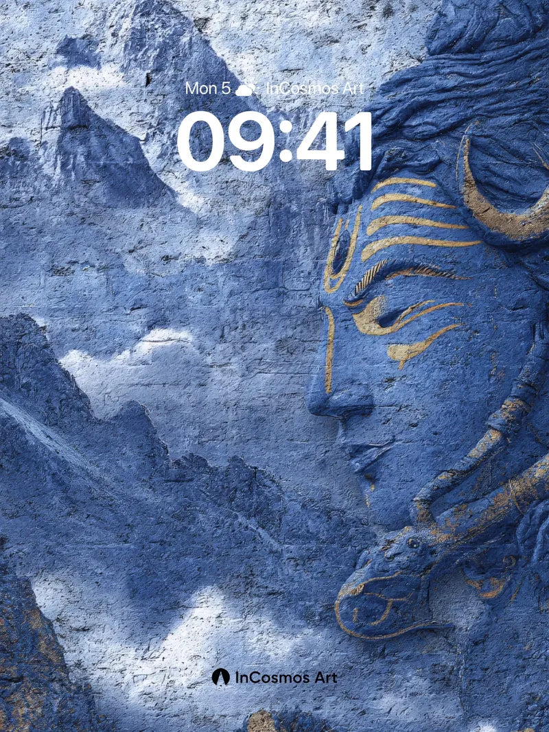 Stone Sentinel Wallpaper with Golden Veins wallpaper for iPhone, iPad & Mac