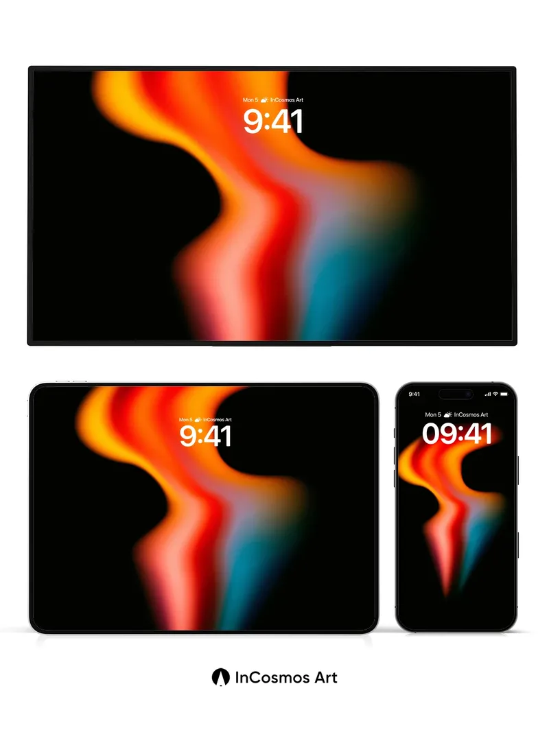 Neon Flame Wallpaper with Electric Edge