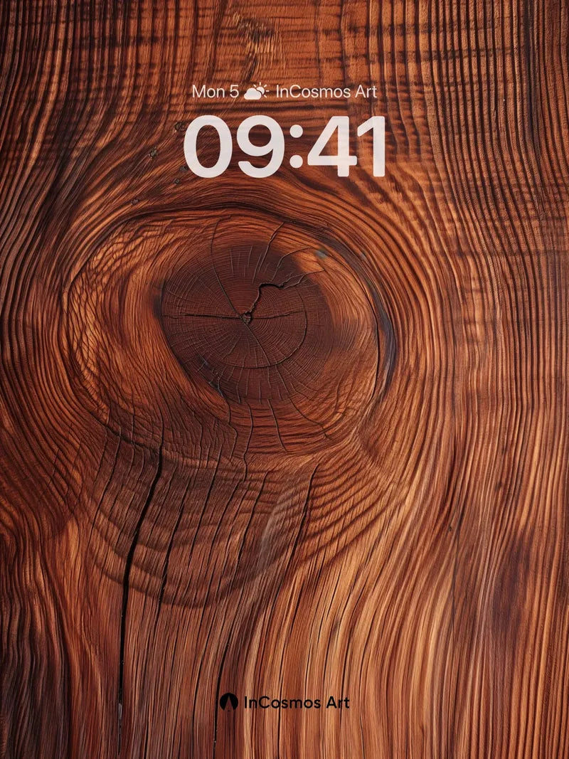 Whispering Grain Wallpaper with Ancient Rings