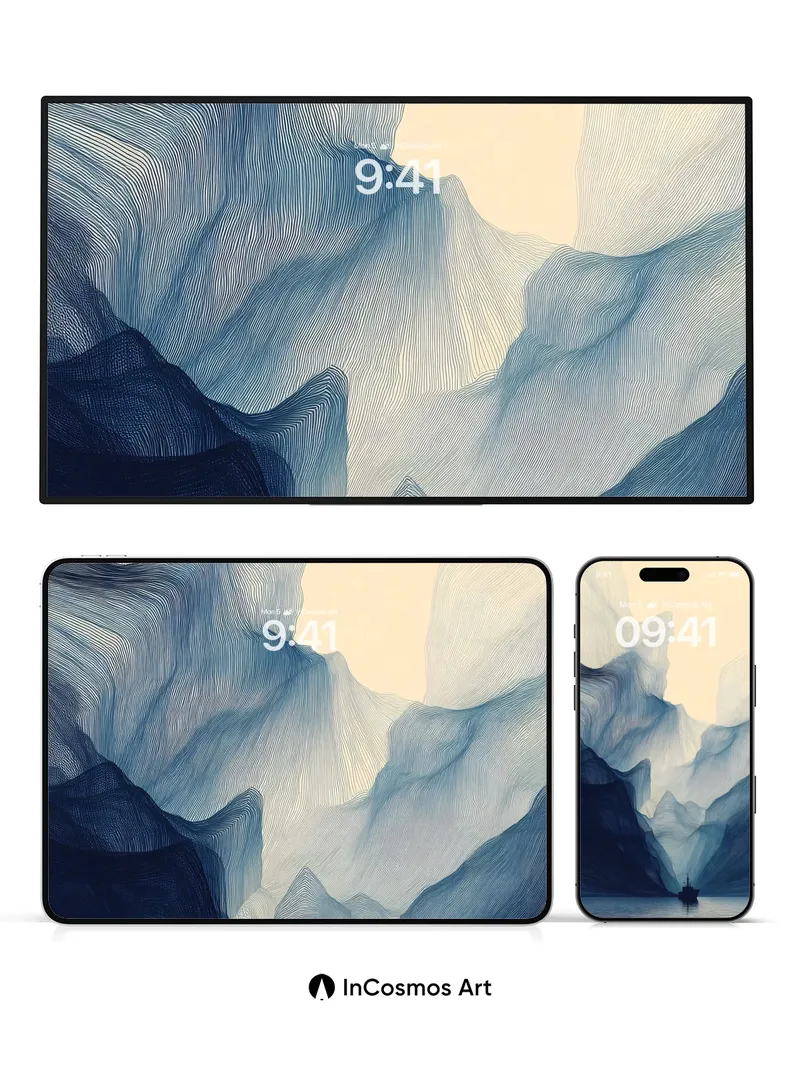 Serenity Drift Wallpaper with Whispering Lines