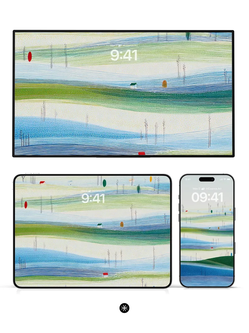 Abstract Landscape Wallpaper 4K for iPhone Lock Screen