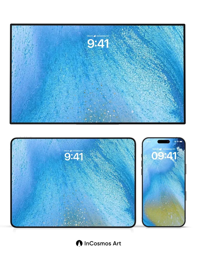 Liquid Sky Wallpaper with Golden Drift