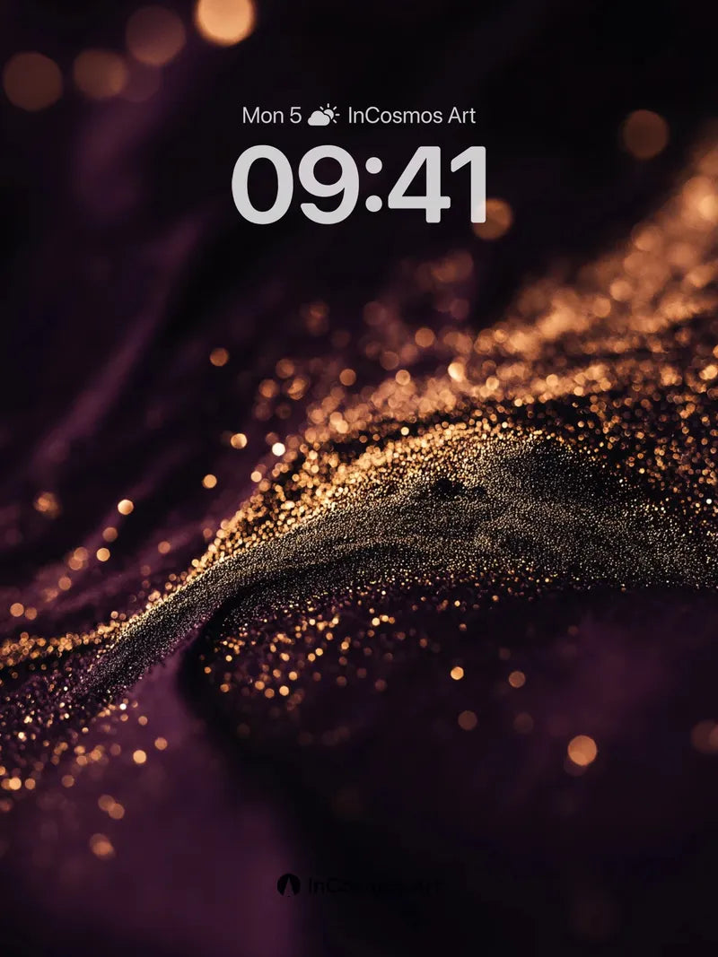 Golden Dust Mirage Wallpaper with Velvet Depths