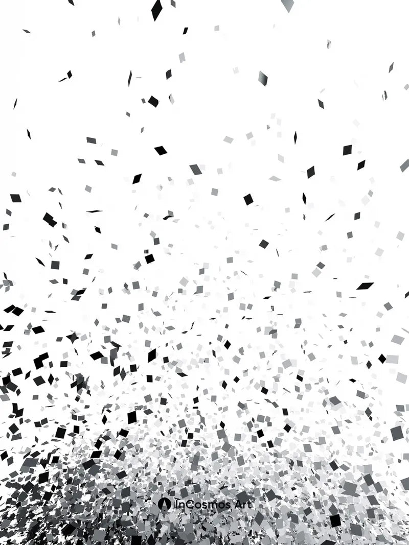 Falling Fragments Wallpaper with Shimmering Depth