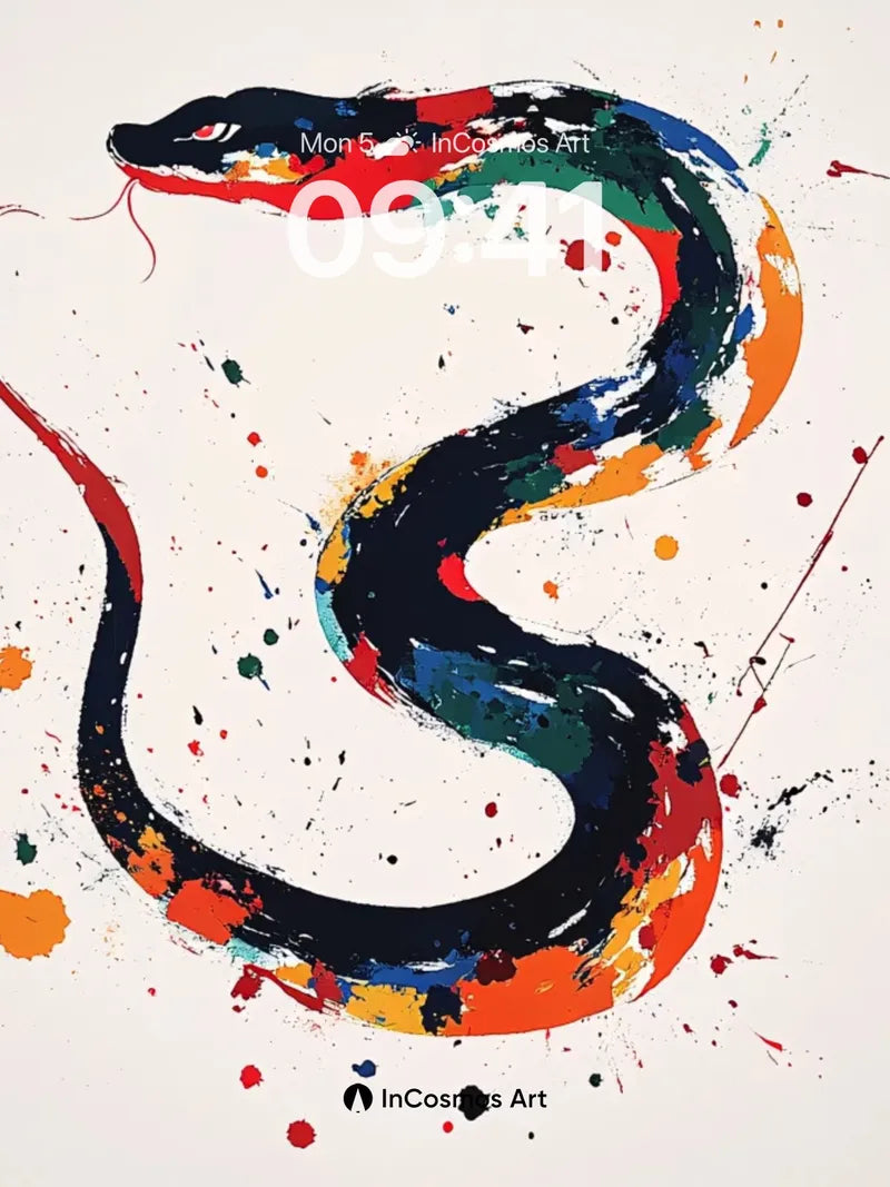 Inkstorm Serpent Wallpaper with Splattered Soul wallpaper for iPhone, iPad & Mac