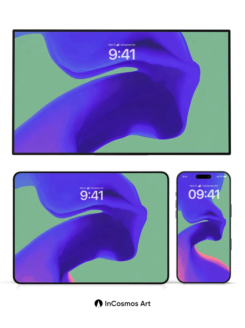 Luminous Flow Wallpaper with Ethereal Edges