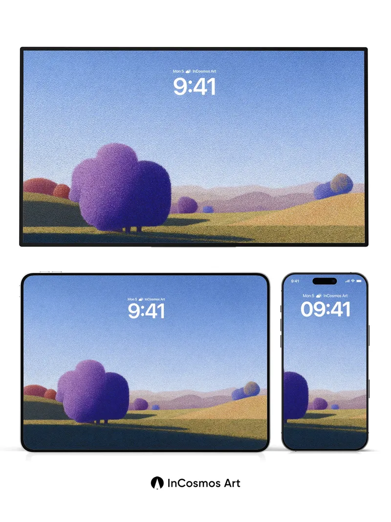 Serenity Sphere Wallpaper with Floating Hues