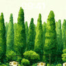 Serenity Row Wallpaper with Cypress Sentinel wallpaper for iPhone, iPad & Mac