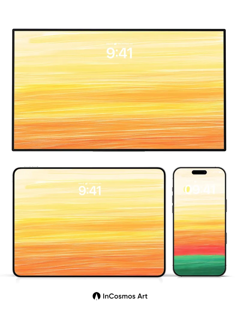 Golden Hush Wallpaper with Sunlit Strata