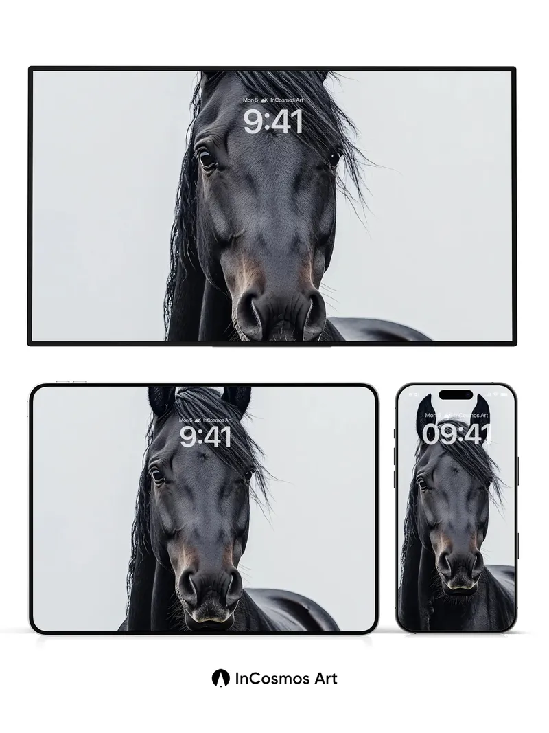 Silent Sovereign Wallpaper with Midnight Mane