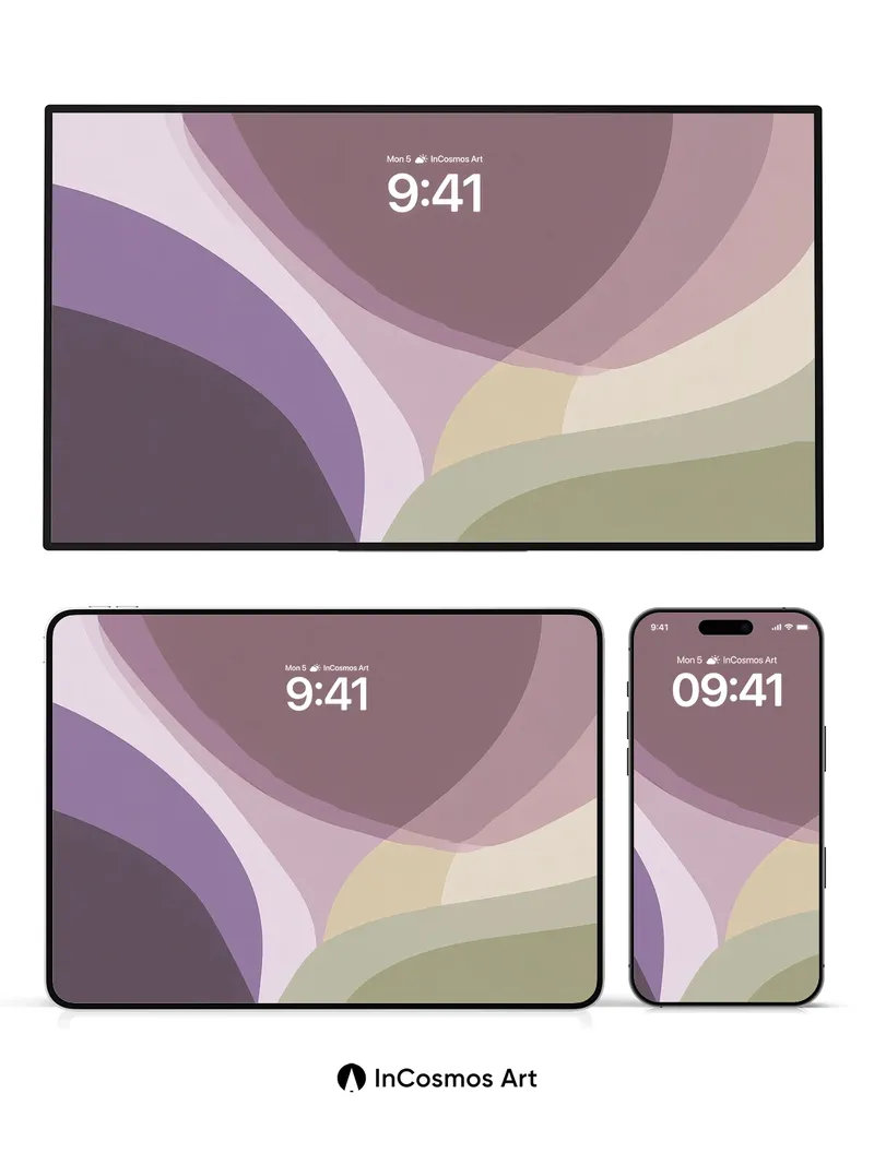 Muted Harmony Wallpaper with Soft Curves