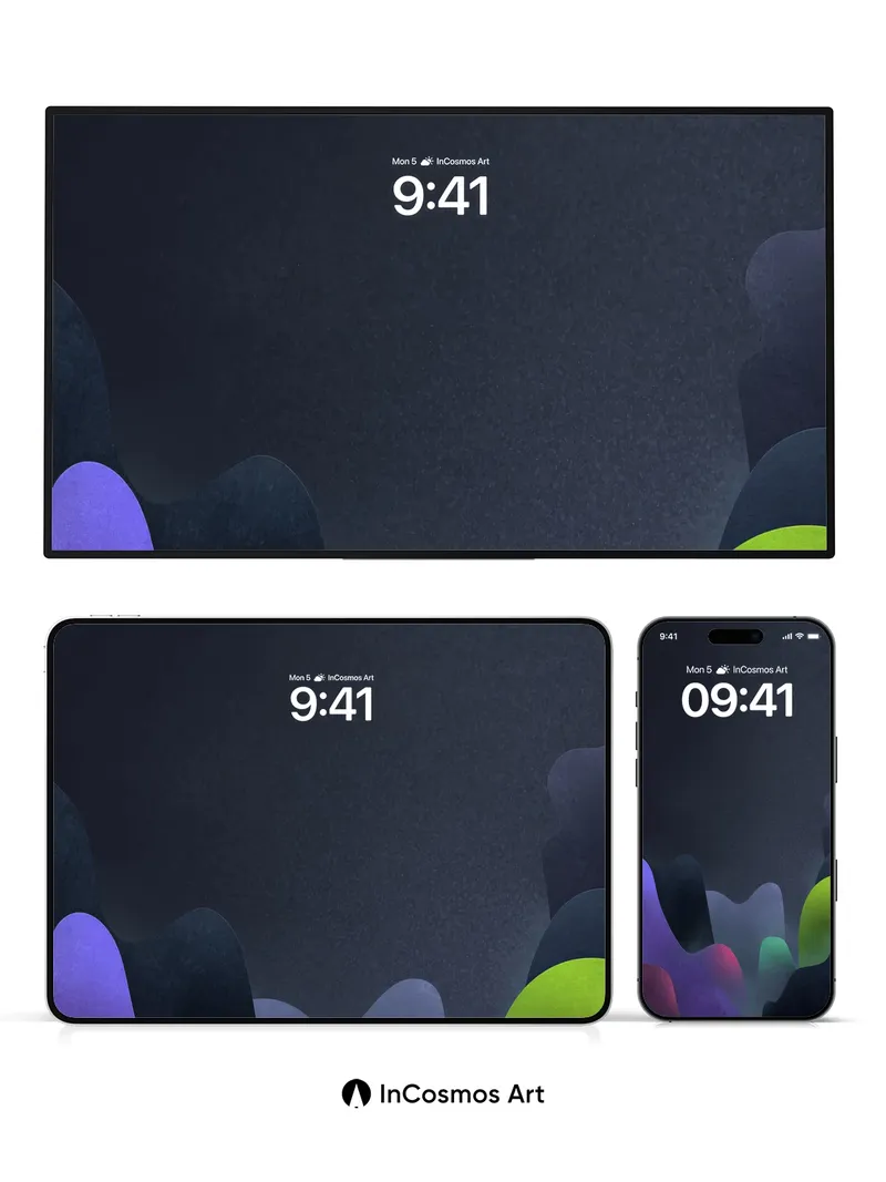 Velvet Abyss Wallpaper with Floating Chroma