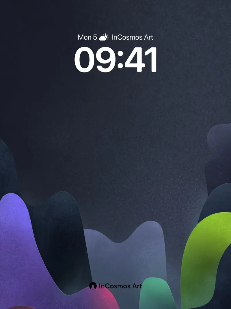 Velvet Abyss Wallpaper with Floating Chroma