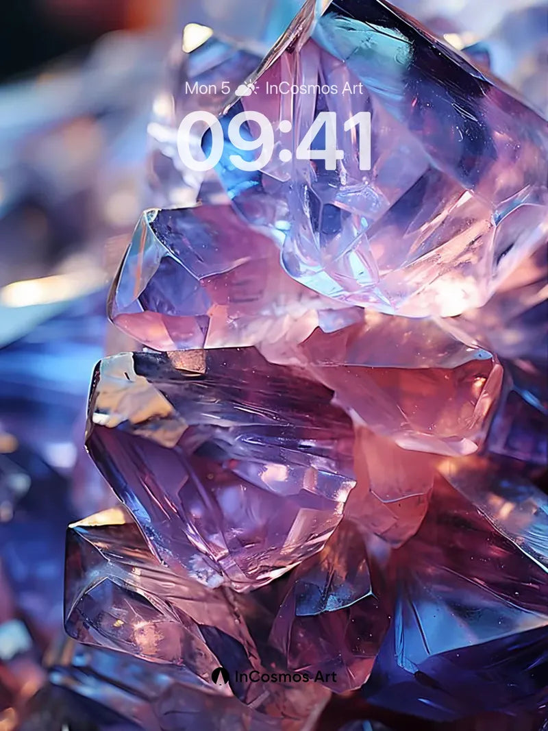 Luminous Amethyst Wallpaper with Crystal Echoes wallpaper for iPhone, iPad & Mac