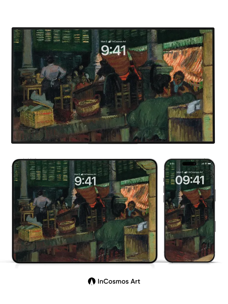 Whispering Market Wallpaper with Dappled Light