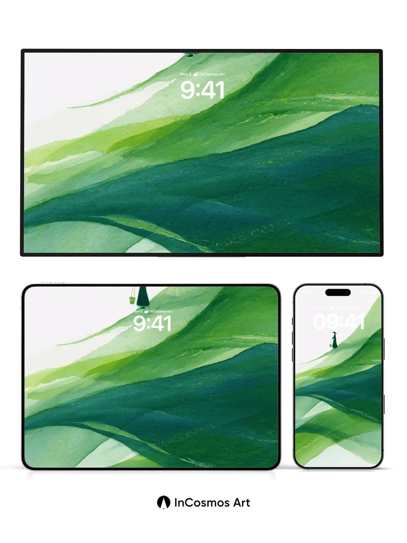 Serenity Ridge Wallpaper with Solitary Wanderer