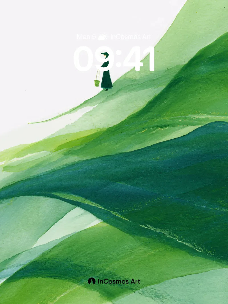 Serenity Ridge Wallpaper with Solitary Wanderer