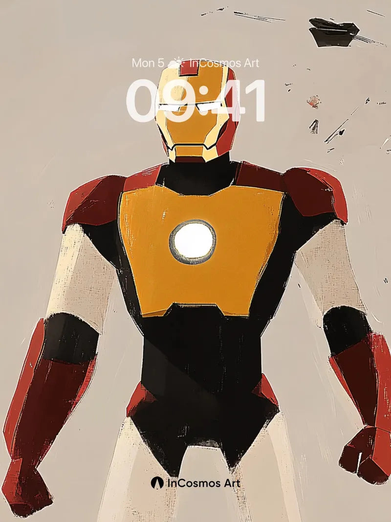 Futurist Armor Wallpaper with Glowing Core