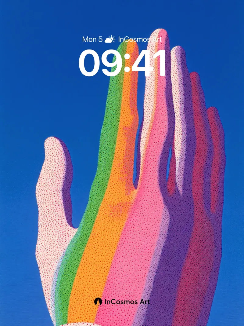 Rainbow Pulse Wallpaper with Polka-Dot Skin