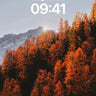 Autumn Ember Wallpaper with Sunlit Peaks wallpaper for iPhone, iPad & Mac