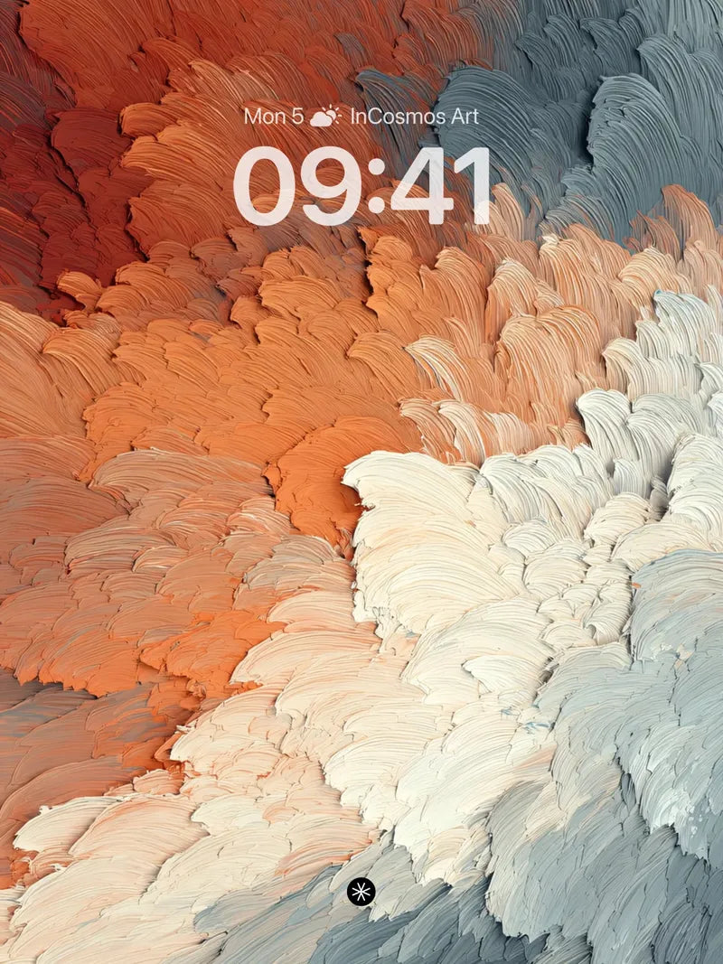 Serene Gradient Waves Wallpaper in Brushed Harmony wallpaper for iPhone, iPad & Mac